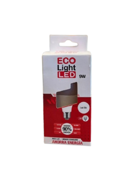 LED BULB 9W YT-A60-1 ECOLIGHT 6400K CAJA
