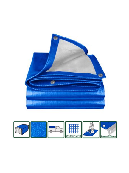 LONA / CARPA AZUL 110gr. 3x4mCON OJALES. JADEVER BOLSA