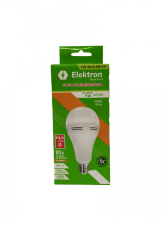 LED BULB EMERGENCIA 9W EK 6400K TMEM80 CAJA BIVOLT 90-265V