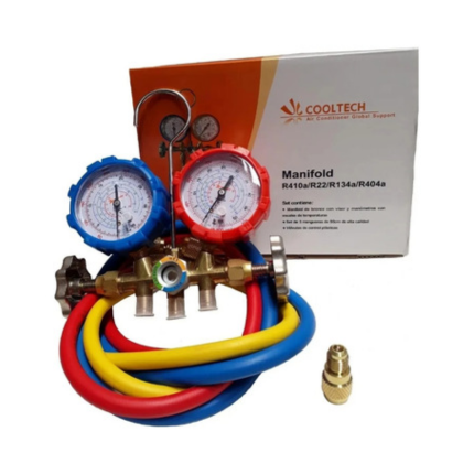 MANOMETRO COMPLETO P/ R410,R134,R22A - COOLTECH