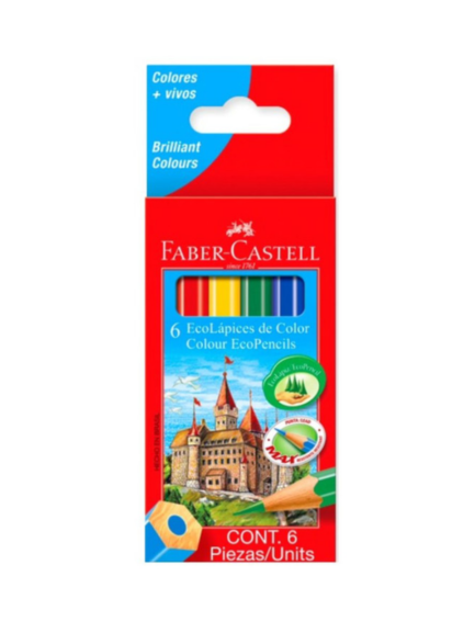 LAPIZ DE COLOR 6 UNIDADES CHICO FABER