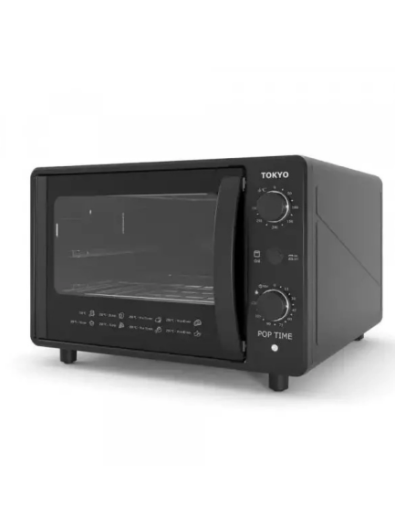 HORNO ELECTRICO TOKYO POP TIME NEGRO 45 LTRS  C/TIMER 300C/1700W
