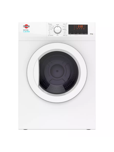 SECARROPAS TOKYO CECILIA TOK9CECI 9KGS BLANCO C/DISPLAY LED.16 PROG. TAMBOR INOX