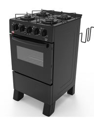 COCINA A GAS TOKYO DALLAS GLASS NEGRA 4H C/ENCENDIDO HORNO LIMPIA FACIL