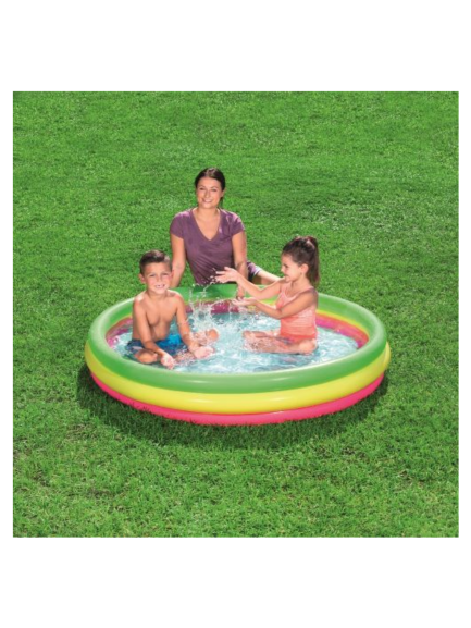 Piscina infantil triple anillo. Piso Inflable 211Lts. Bestway - 51103