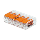 CONECTOR WAGO 5 EMPALMES 221-615 HASTA 6mm2