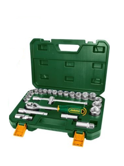 JUEGO DE LLAVE TUBO HEXAGONALES CrV 1/2&quot;25pzs JADEVER MALETA
