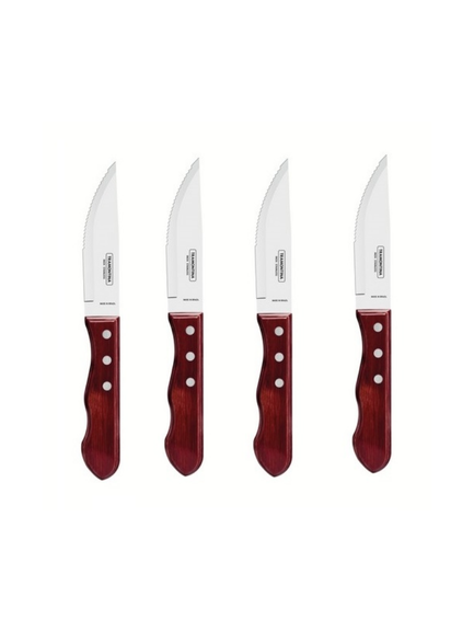 CUCHILLO JUMBO CHURRASCO CEREZO BLISTERX4 TRAMONTINA