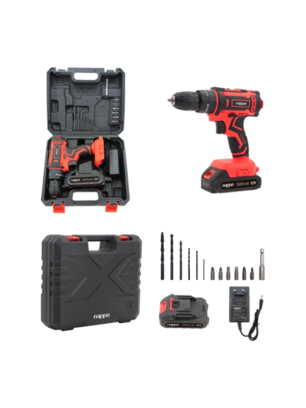 KIT TALADRO INALAMBRICO DE IMPACTO NAPPO 16 PCS NHK-217 (REG) - 630594