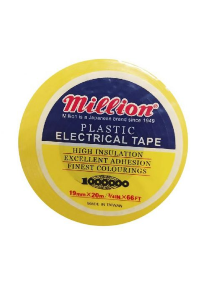 CINTA AISLADORA MILLION AMARILLA 5MTS. - LA3430604