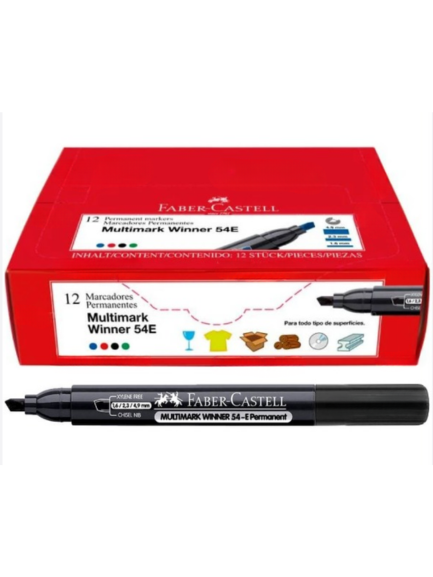 MARCADOR FABER X CAJA 12 UND - NEGRO