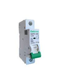 [1137] INTERRUPTOR TERMOMAGNÉTICO ACCESORIABLE ELEKTRON 16A 6KA 1P