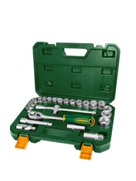 [5072] JUEGO DE LLAVE TUBO HEXAGONALES CrV 1/2&quot;25pzs JADEVER MALETA