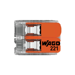 [5753] CONECTOR/EMPALME RAP. WAGO 221/412 - 0,5 A 4mm2 (2 CONEX)