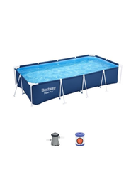 Piscina rectangular con est. metalica 5.700Lt. con depurador. Bestway -