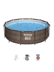 Piscina redonda con est. met. 9.150Lt. Diseño Ratan. Bestway - 56709