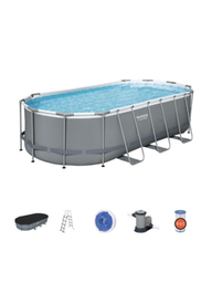 Piscina Oval con est. Metalica 13.430Lt. Power Steel. Bestway - 56710